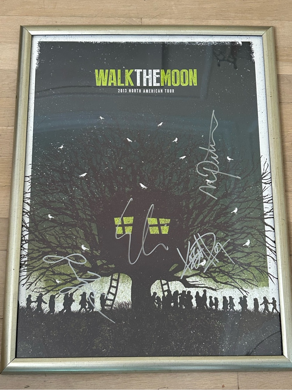 Walk the Moon Signed Band Tour Poster Wall Art - Black & Green